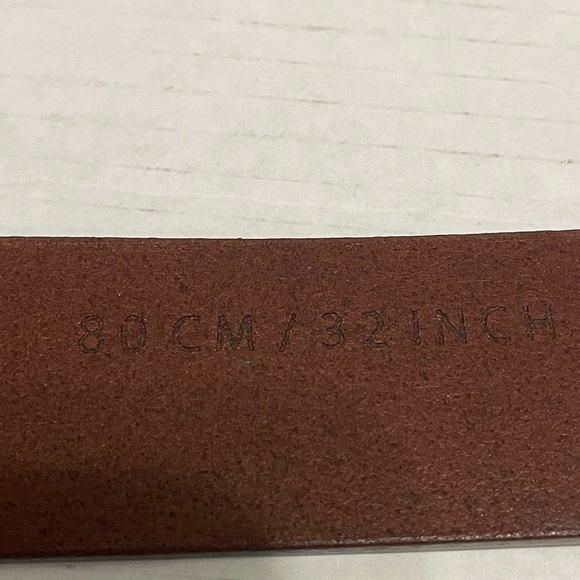 Tommy Hilfiger new denton 3.5cm leather belt in dark tan - Picture 5 of 7